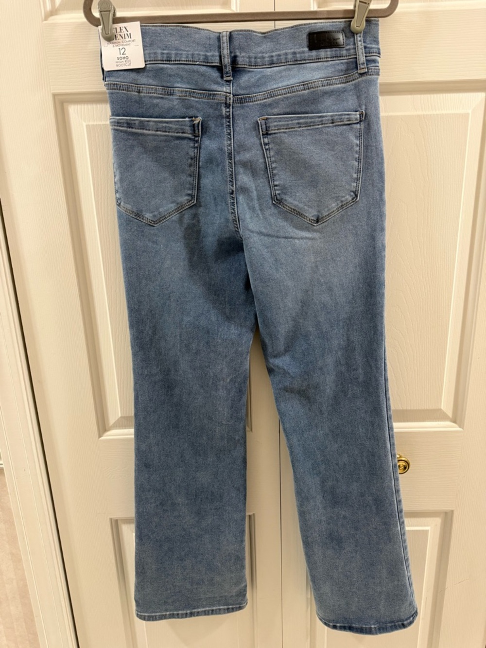 Nicole Miller Flex Denim Jeans Sz 12 Light Wash High Rise Bootcut Stretch NWT - Picture 4 of 15